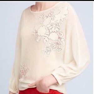 Anthrpologie Akemi+kin poets lace floral top